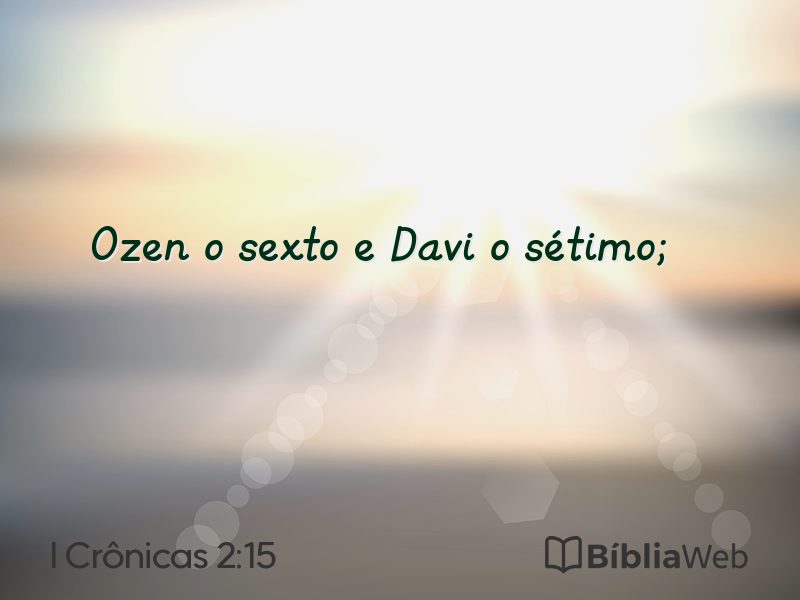 I Crônicas 2:15 em imagem para compartilhar