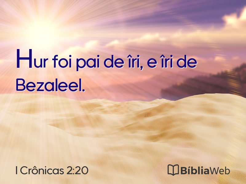 I Crônicas 2:20 em imagem para compartilhar