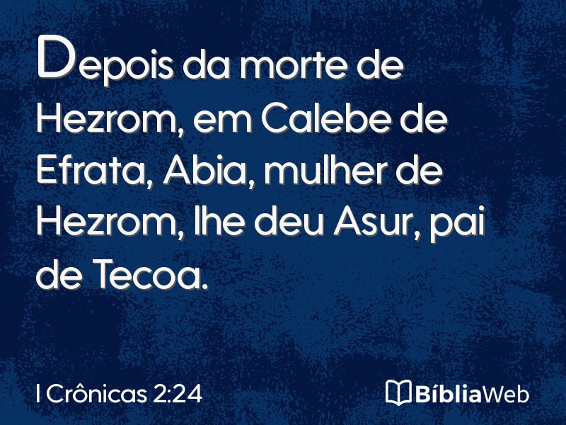 I Crônicas 2:24 em imagem para compartilhar