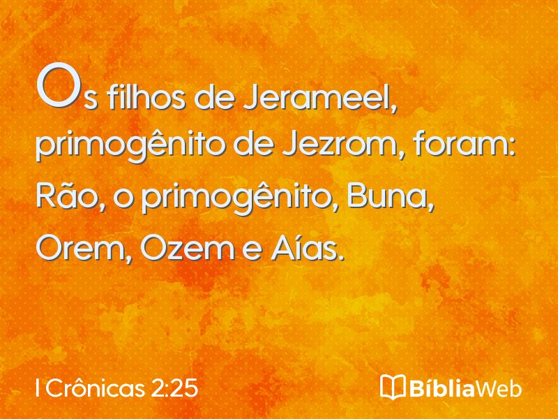 I Crônicas 2:25 em imagem para compartilhar
