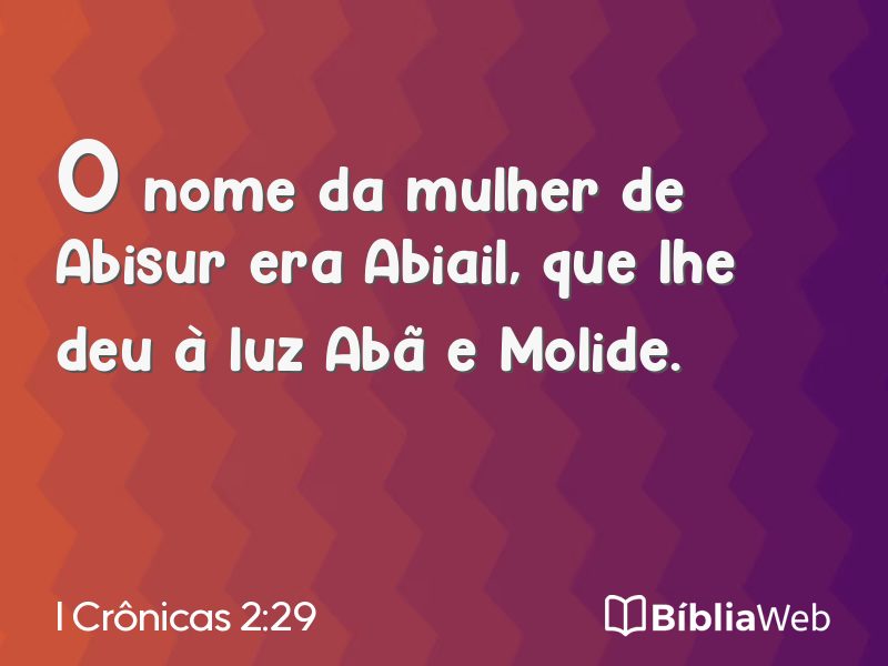 I Crônicas 2:29 em imagem para compartilhar