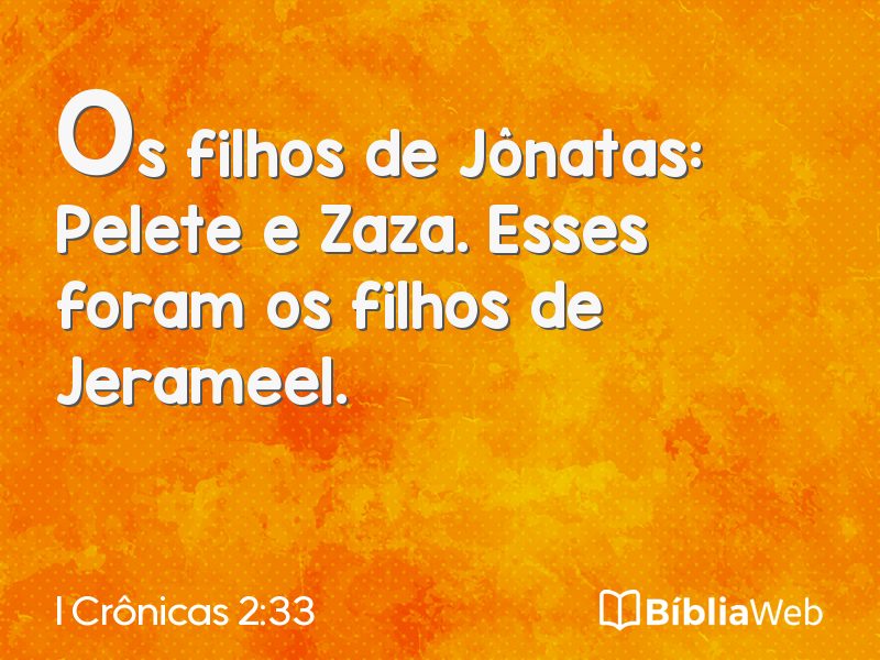 I Crônicas 2:33 em imagem para compartilhar