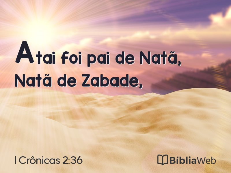 I Crônicas 2:36 em imagem para compartilhar