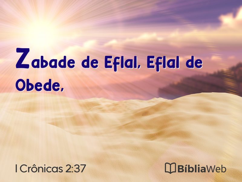I Crônicas 2:37 em imagem para compartilhar
