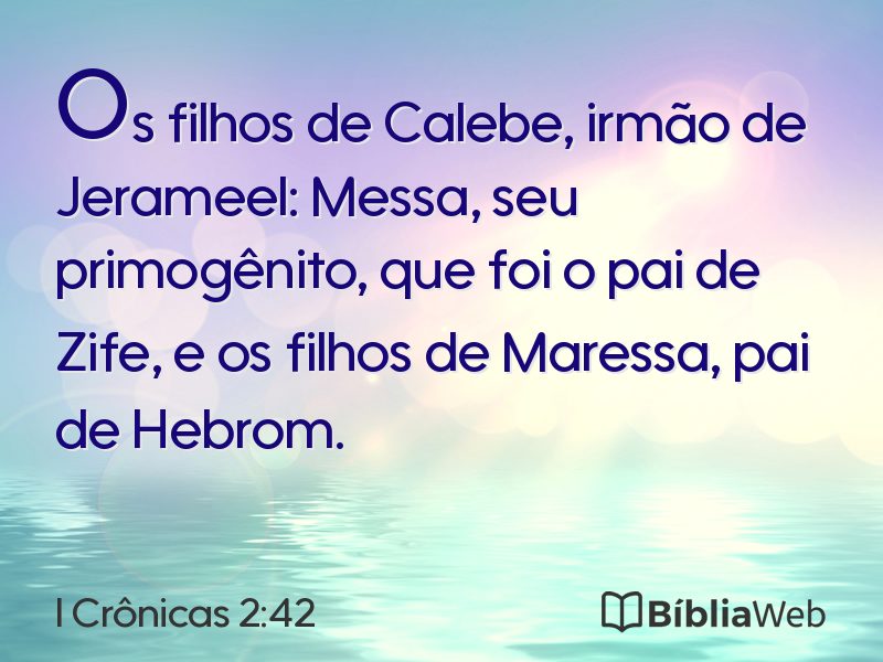 I Crônicas 2:42 em imagem para compartilhar