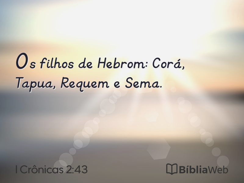 I Crônicas 2:43 em imagem para compartilhar