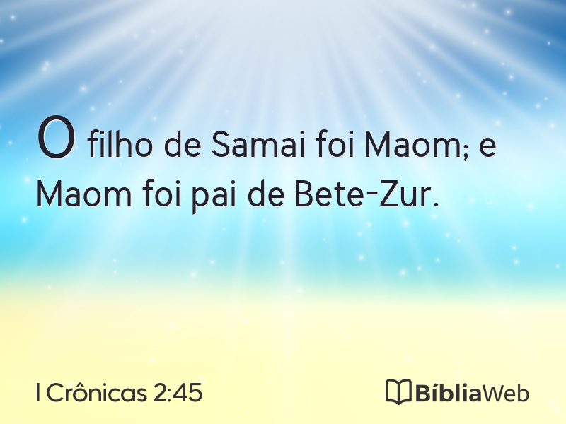 I Crônicas 2:45 em imagem para compartilhar