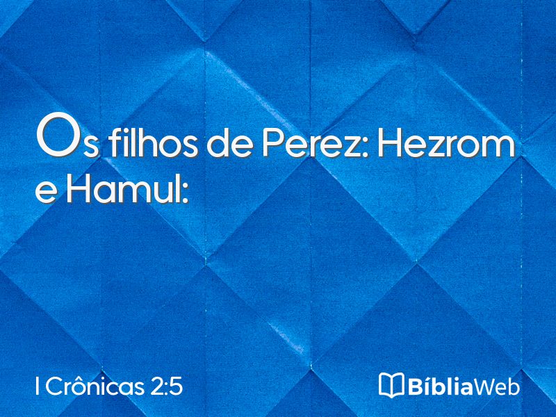 I Crônicas 2:5 em imagem para compartilhar