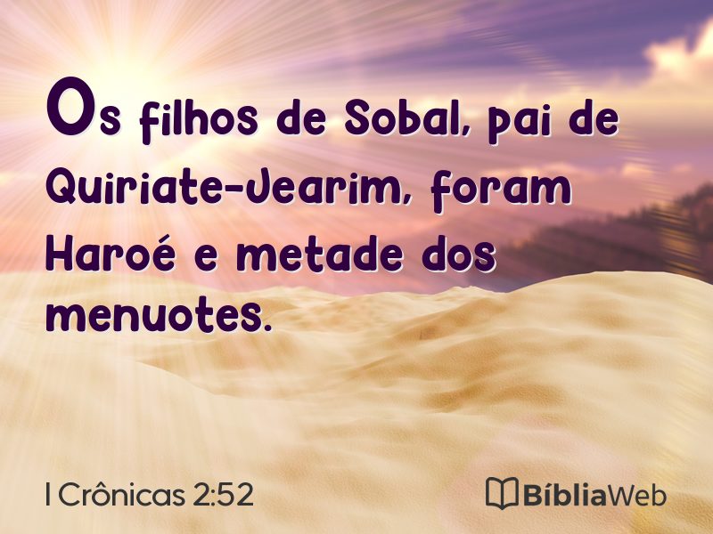 I Crônicas 2:52 em imagem para compartilhar