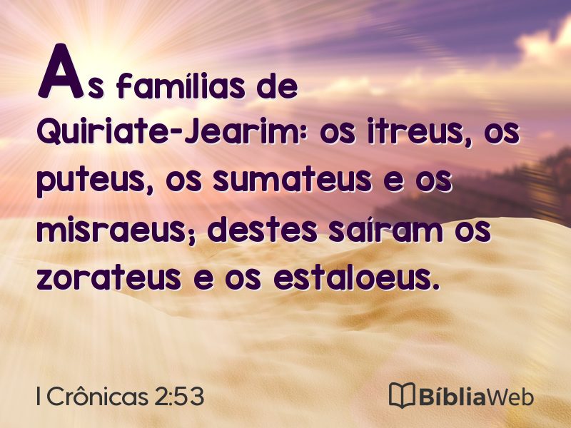 I Crônicas 2:53 em imagem para compartilhar