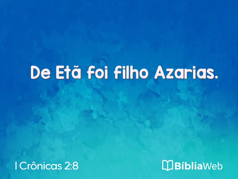 I Crônicas 2:8 em imagem para compartilhar