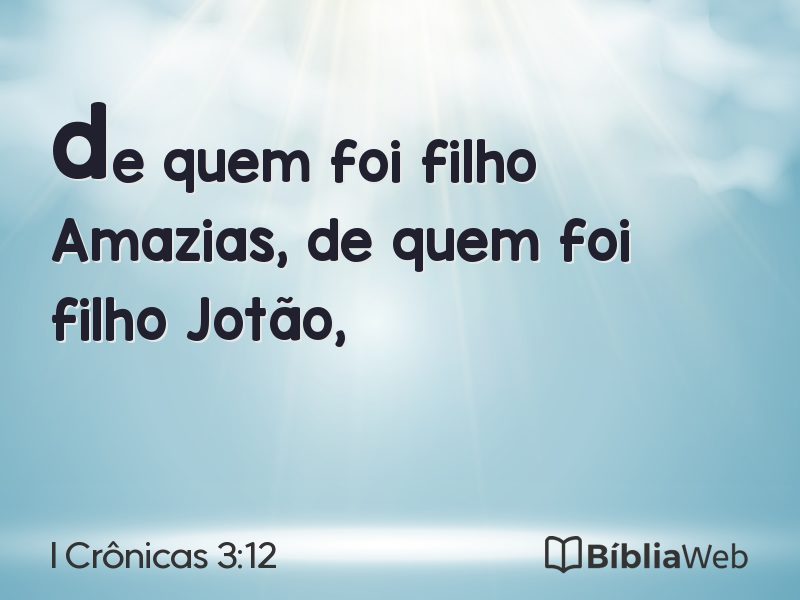 I Crônicas 3:12 em imagem para compartilhar