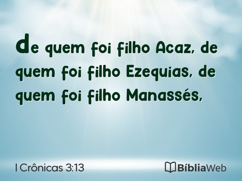 I Crônicas 3:13 em imagem para compartilhar