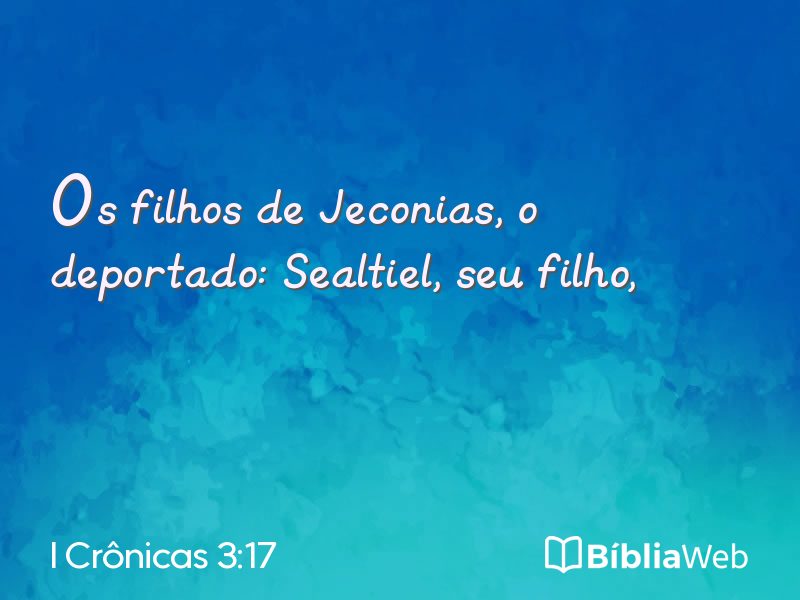 I Crônicas 3:17 em imagem para compartilhar
