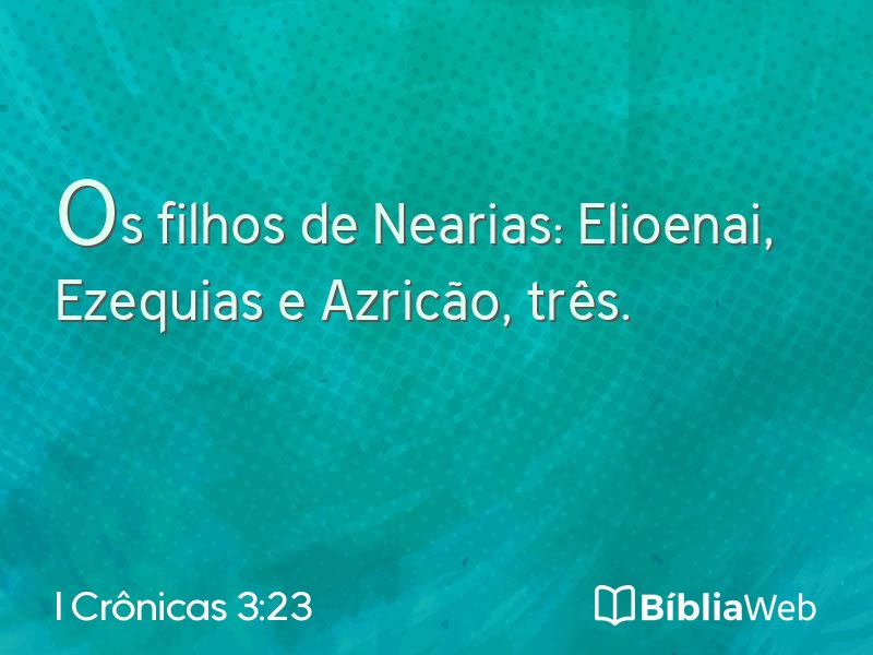 I Crônicas 3:23 em imagem para compartilhar