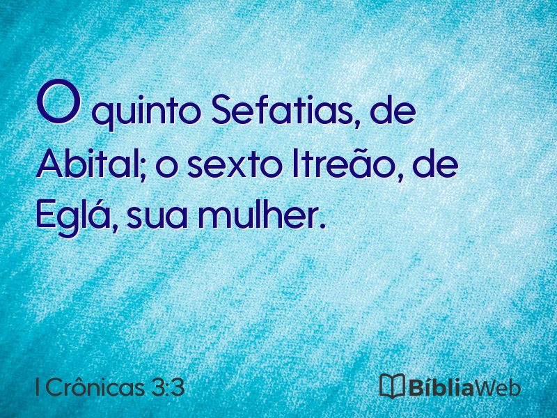 I Crônicas 3:3 em imagem para compartilhar