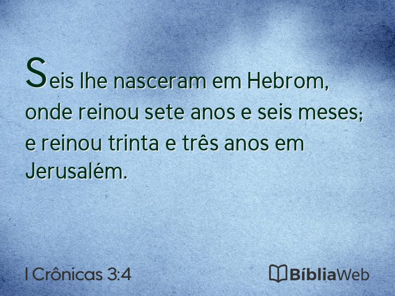 I Crônicas 3:4 em imagem para compartilhar