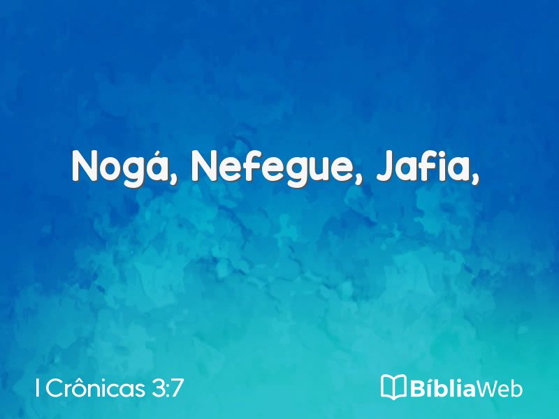 I Crônicas 3:7 em imagem para compartilhar