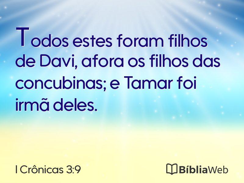 I Crônicas 3:9 em imagem para compartilhar