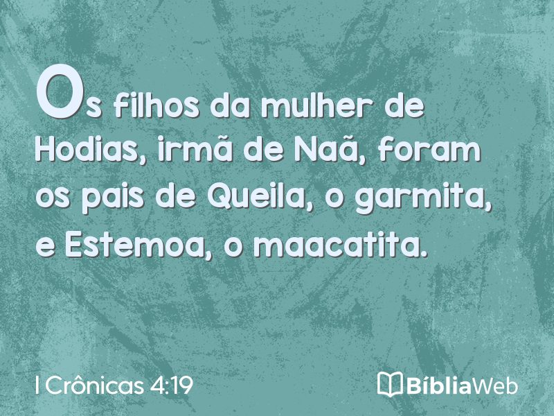 I Crônicas 4:19 em imagem para compartilhar