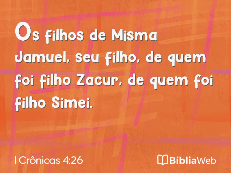 I Crônicas 4:26 em imagem para compartilhar