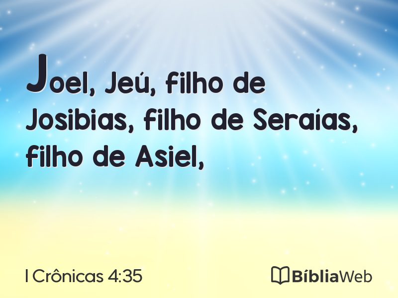 I Crônicas 4:35 em imagem para compartilhar