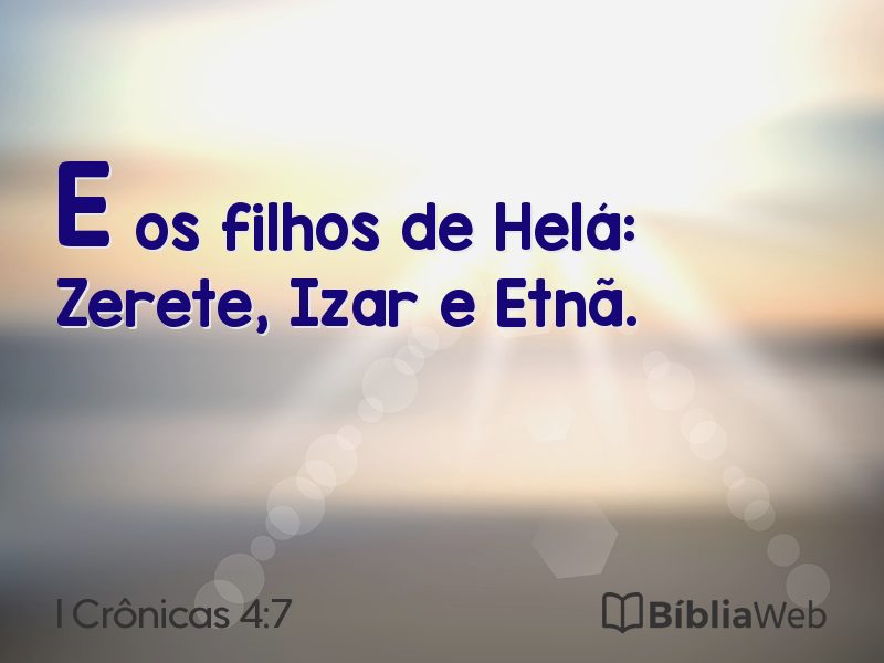 I Crônicas 4:7 em imagem para compartilhar