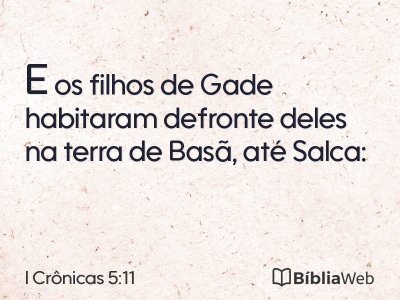 I Crônicas 5:11 em imagem para compartilhar