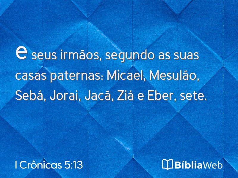 I Crônicas 5:13 em imagem para compartilhar