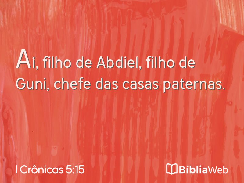 I Crônicas 5:15 em imagem para compartilhar