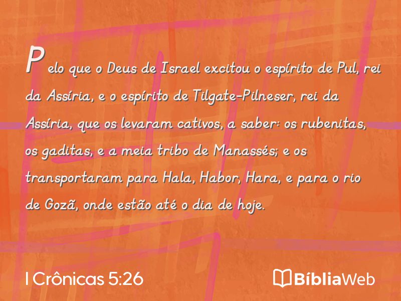 I Crônicas 5:26 em imagem para compartilhar