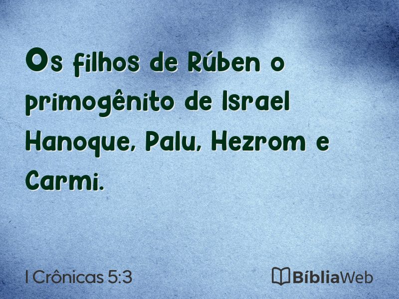 I Crônicas 5:3 em imagem para compartilhar
