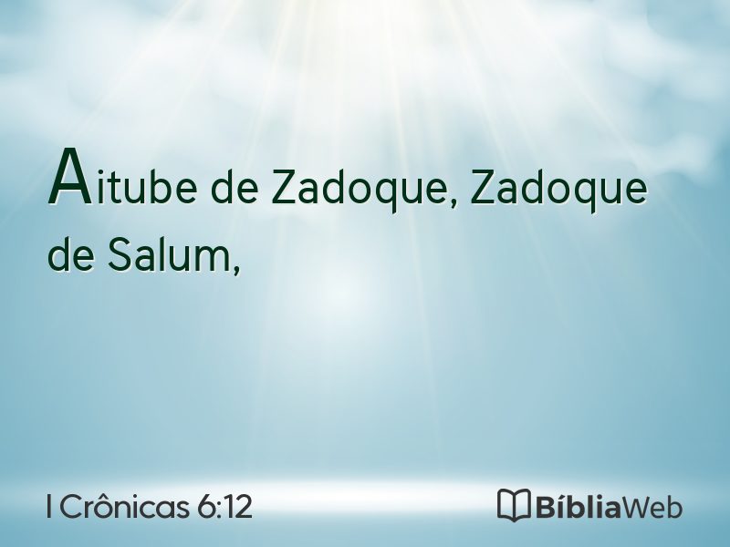 I Crônicas 6:12 em imagem para compartilhar
