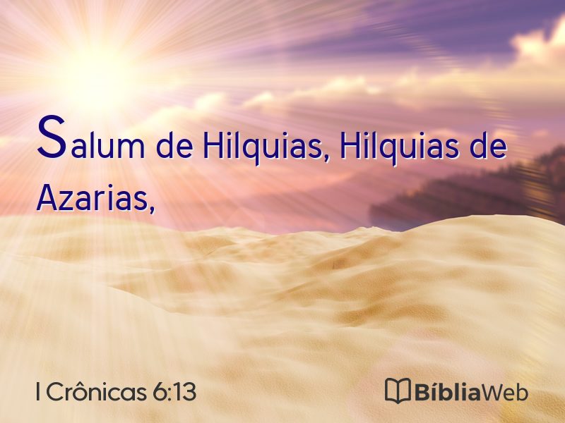 I Crônicas 6:13 em imagem para compartilhar