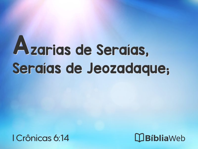 I Crônicas 6:14 em imagem para compartilhar