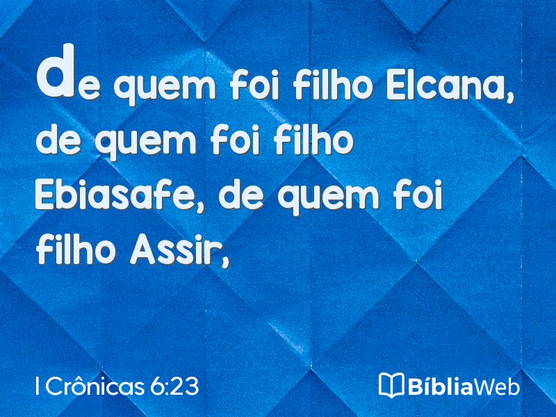 I Crônicas 6:23 em imagem para compartilhar