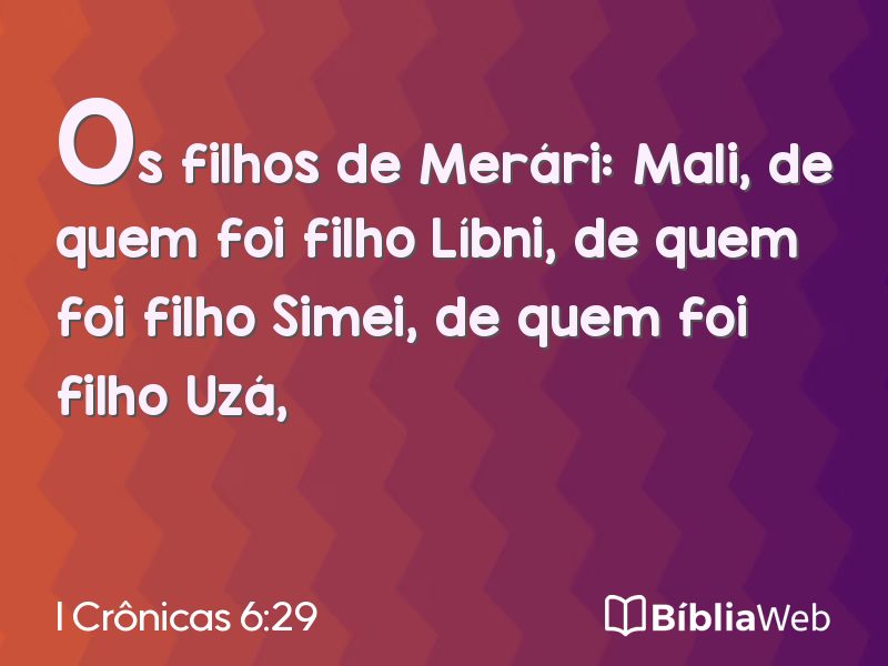 I Crônicas 6:29 em imagem para compartilhar