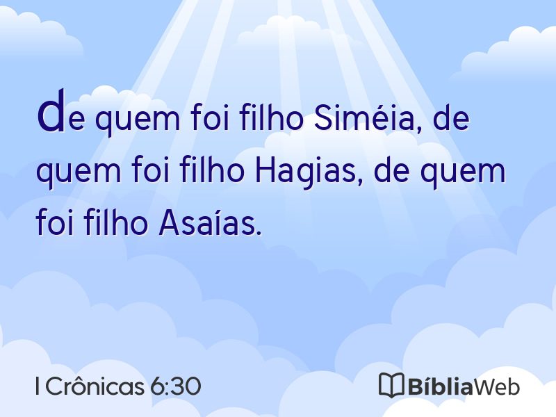 I Crônicas 6:30 em imagem para compartilhar