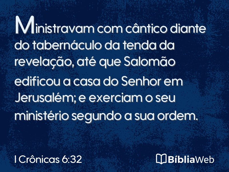 I Crônicas 6:32 em imagem para compartilhar