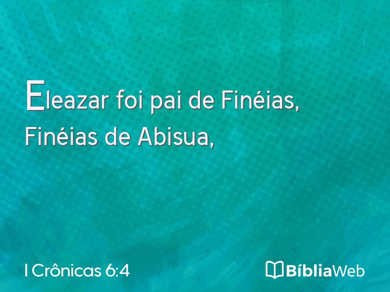 I Crônicas 6:4 em imagem para compartilhar