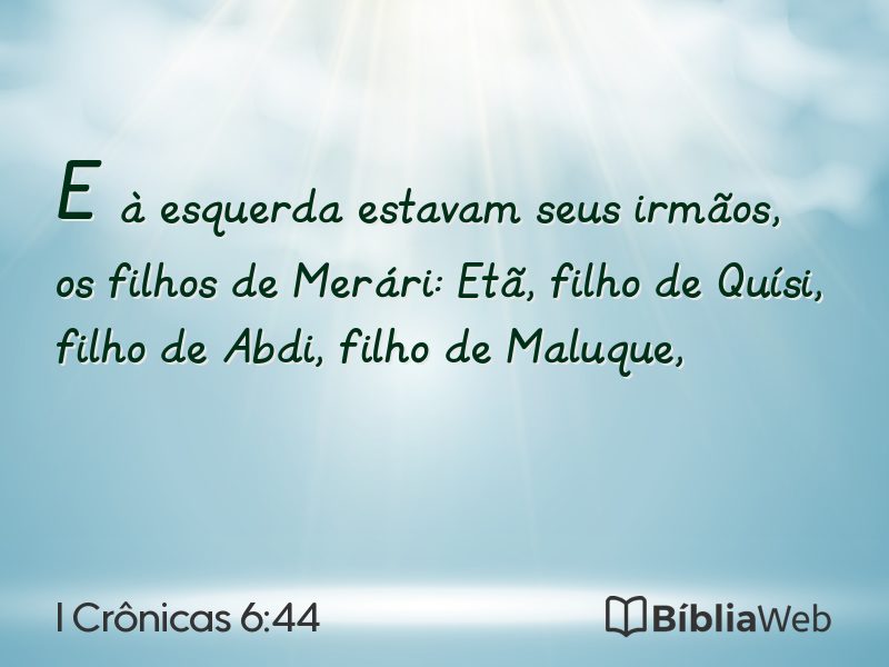 I Crônicas 6:44 em imagem para compartilhar