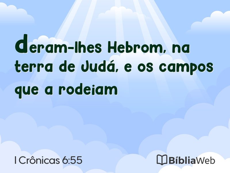 I Crônicas 6:55 em imagem para compartilhar