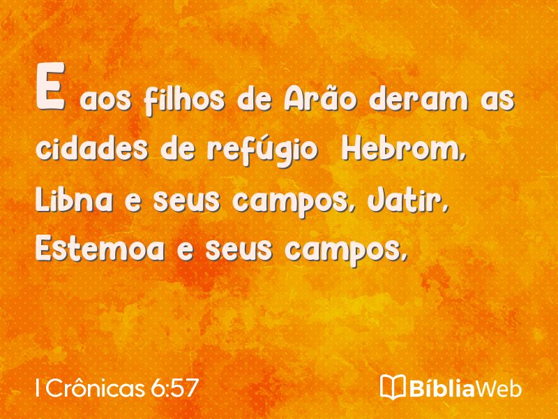 I Crônicas 6:57 em imagem para compartilhar