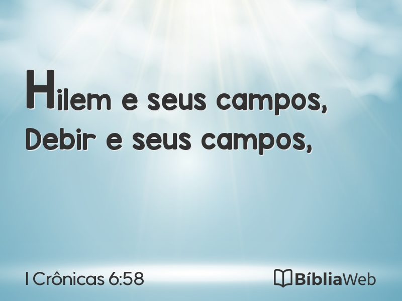 I Crônicas 6:58 em imagem para compartilhar