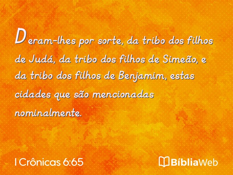 I Crônicas 6:65 em imagem para compartilhar