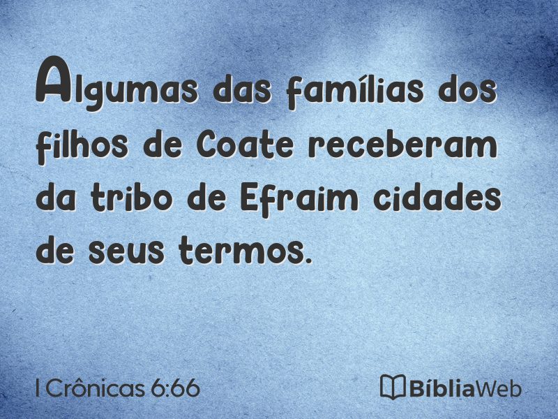 I Crônicas 6:66 em imagem para compartilhar