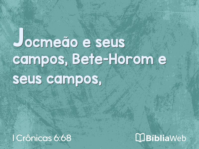 I Crônicas 6:68 em imagem para compartilhar