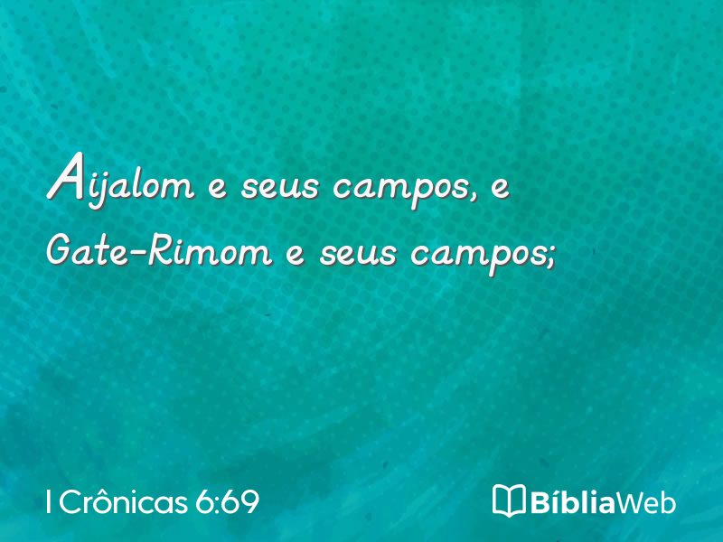 I Crônicas 6:69 em imagem para compartilhar
