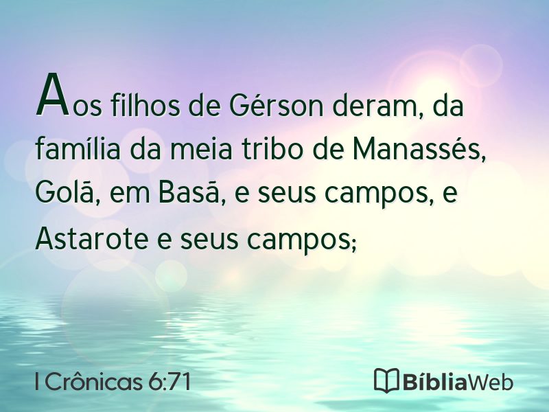 I Crônicas 6:71 em imagem para compartilhar