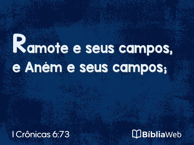 I Crônicas 6:73 em imagem para compartilhar